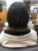 大人可愛い小顔こなれカールチョコレートカラーブリーチなし