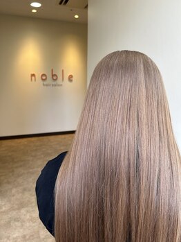 ノーブル(noble)の写真/くせ毛・うねりに!縮毛矯正にプラチナムトリートメントをプラスして毛先までサラ艶★指通りのよさに感動♪