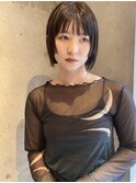 顔周レイヤー黒髪ボブ中区袋町