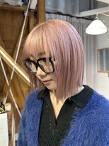 マニア(mania.)&nbsp;ホワイトピンクベージュペールピンクトリプルカラー切りっぱなし