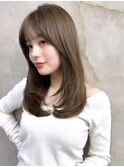 顔周りレイヤーカット小顔ヘア