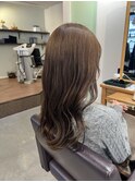 艶髪ストレート×ミディアム×グレージュ×髪質改善【広島】