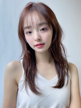 エトラ 渋谷店(etora) 小顔 前髪 レイヤーカット くびれヘア ハイライトカラー"