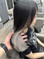 オール 大宮(OR)&nbsp;ケアブリーチでホワイトインナーカラー☆