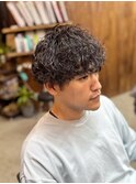 【山本智文】波巻きパーマメンズマッシュ