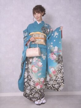 着付け【袴￥7,300/訪問着,留袖￥7,800/振袖￥8,800】お荷物郵送可能。大宮駅前ヘアセット&メイクサロン