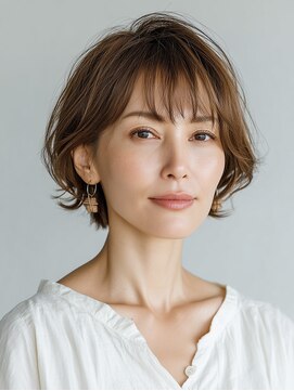 ビフィーノ リルネ(Bifino Rilune) クラゲヘアー/小顔/ココアベージュ/オリーブグレー/川西