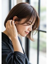 ライクバイコトナ 越谷(RIKE by kotona)&nbsp;ショートボブ髪型20代30代40代50代前髪あり前髪なし面長丸顔越谷