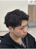 MEN’S HAIR/サーフカール/刈り上げセンターパート/稲毛