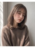 透け感カラー・ミディアムヘア/20代