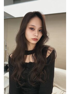 ルアナ(Luana) かきあげ風顔まわりレイヤーウェーブ巻き