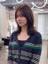 エシカ(ethica)&nbsp;【ethica_南船場】暗髪ミディアムレイヤー×シースルーバング