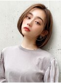 大人可愛い/30代40代50代/レイヤーカット/前髪/ボブ/ショート