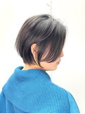 前髪なしショートボブ