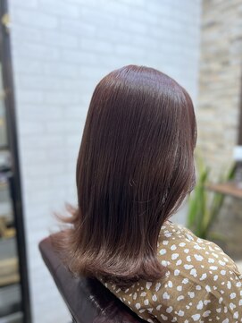 アトリエナガノ(atelier nagano) ニュアンスカラー/センターパート/ツヤ髪スタイル/ブルージュ