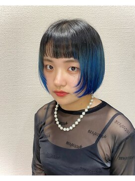 ポイントファイブバイソレイユ 小松店.5 by SOLEIL) 【デザインカラー】【ブリーチカラー】【顔周りレイヤー】