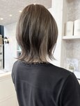 福山市美容室Caary人気 春ヘア透明感グレージュ・インナーカラー