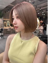 ロンドブルーム 天神大名店(Lond Bloom) ミルクティベージュカラーミニボブ大人ショートボブショート