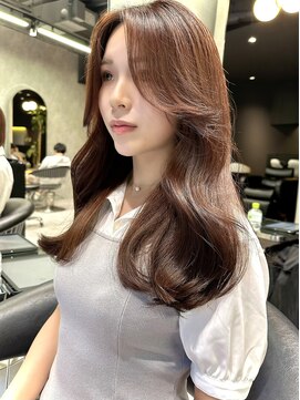 シティ(CITY) 韓国 レイヤーカット 透明感 ピンクブラウン/20代30代40代50代