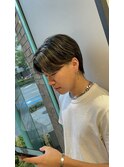 【メンズ人気】メッシュキャップハイライト×センターパート