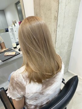 キャンバスアニュー 川崎(canvas anew.) ミディアム ミルクティーブロンド ブリーチ1回~