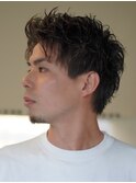 ツイストスパイラルパーマツイストパーマメンズマッシュウルフ