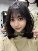 ミディアムレイヤー ワンホンヘア 韓国ヘア