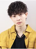 波巻きパーマメンズツイストスパイラルパーマツーブロック