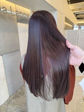 アナ ラーナ(Anna Lanna) おとなピンクブラウン美髪矯正でサラツヤロング【奥村北斗】