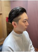 ツーブロ七三分け
