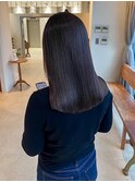 切りっぱなしミディ髪質改善