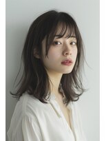 ラナ 新宿(lana)&nbsp;ミディアム/シースルー/くびれヘア/ブラック/【lana hair新宿】