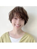 大人可愛いマッシュショートボブウルフカット30代40代50代60代