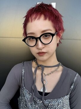 エイチ(H) xブリーチ/イメチェン/ホワイトブロンド/外ハネボブ/美髪/