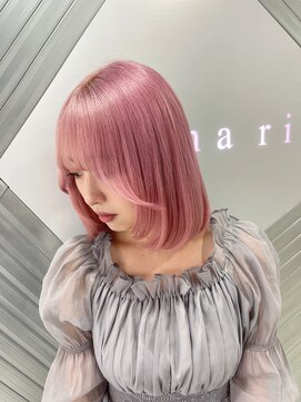 ジーナリア(Xena ria) 《衣織》ペールピンク/ボブ/顔周り