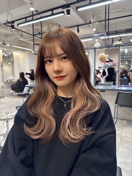 【hao渋谷】ミルクティーグレージュ×ラフウェーブ