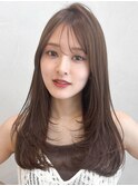 前髪セミディハイライトカラー結べるボブくびれヘアうる艶髪