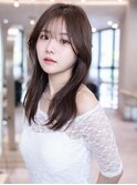 韓国風レイヤーカットブリーチなし透明感カラー髪質改善カラー