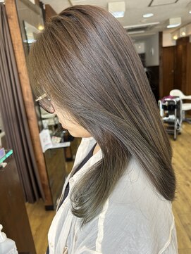 ジャストヘア ラポール 北久里浜店(just hair RAPPOR) 【根岸真奈美】カーキ系ヘアカラー/アディクシー/エメラルド