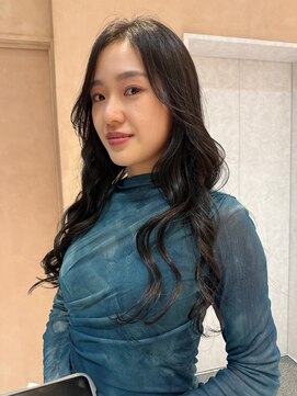 オン キャナルシティ博多前店(on) 【晴音】顔まわりレイヤー/ダークグレー/ロング/20代