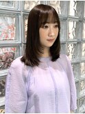 暗めオリーブ×顔周りレイヤー