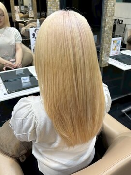 アウラ(AURA) 盛岡駅ハイトーンカラーブリーチデザインカラーブロンドレイヤー