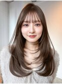 イメチェン韓国ヘアロング顔周りレイヤー_F1520