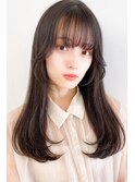 小顔顔周りカット◎アッシュベージュ×透明感ロングレイヤー