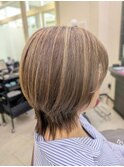 ハイライト×白髪ぼかし