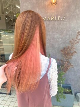 マーレ(MARLE./) ふんわりピンクのインナーカラー