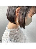 インスタ人気小顔ボブ☆　前下りボブ透明感カラー束感♪