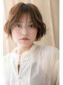 フレンチガーリー大人ハイライト小顔ミニボブZ越谷20代30代40代