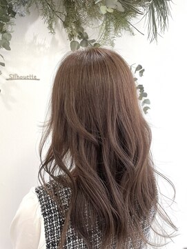 シルエット 美容室 ブリーチなし　アッシュグレー　八戸20代30代40代50代