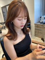 フォンズ(FONS)&nbsp;大人かわいいくびれヘア 顔まわりカット 艶髪ラベンダーブラウン